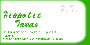hippolit tamas business card